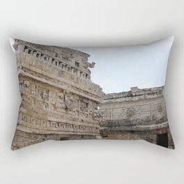 Mexico Photography - Ancient Buildings Under The Light Blue Sky Rectangular Pillow