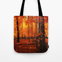 Fall Trees (orange) Tote Bag