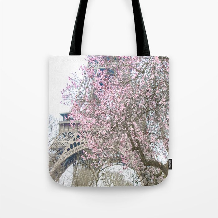 Paris in Springtime with the Eiffel Tower Tote Bag