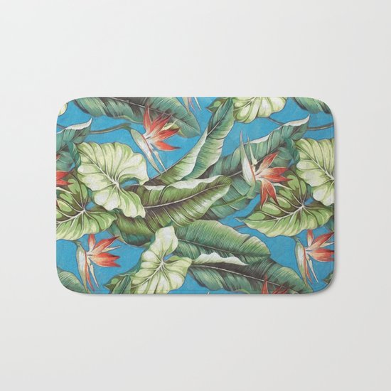 Tropical garden Bath Mat