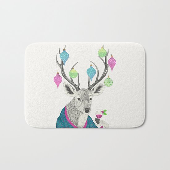 Mr. Deer gets festive Bath Mat
