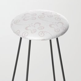 Pale Pink and White Butterfly and Scroll Pattern Pairs DE 2022 Popular Color Crystal Clear DE6008 Counter Stool