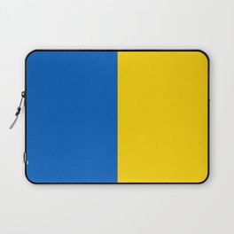 Sapphire and Yellow Solid Shapes Ukraine Flag Colors 100 Percent Commission Donated To IRC Read Bio Laptop Sleeve