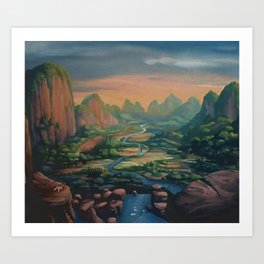 Land Before Time Valley Art Print