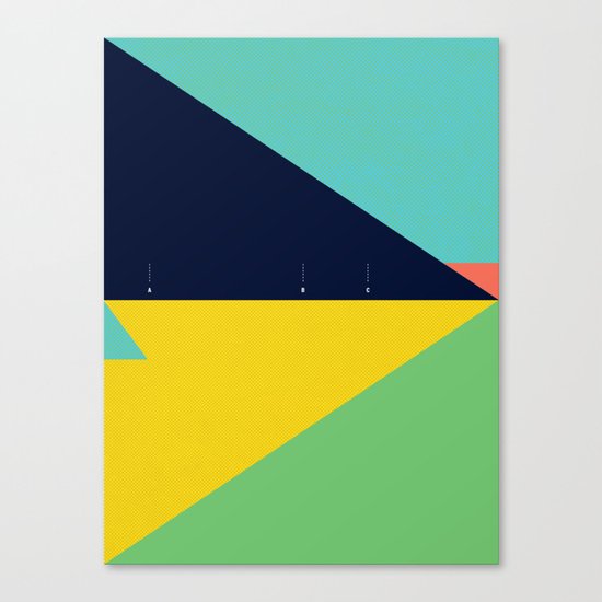 Secret Surf Map (Low Tide) — Matthew Korbel-Bowers Canvas Print
