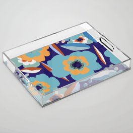 Abstract Flower Pattern 09 Acrylic Tray