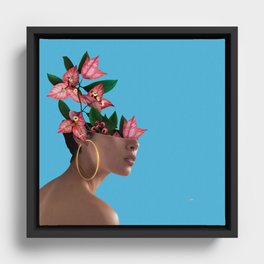 Lady Flowers ||| Framed Canvas