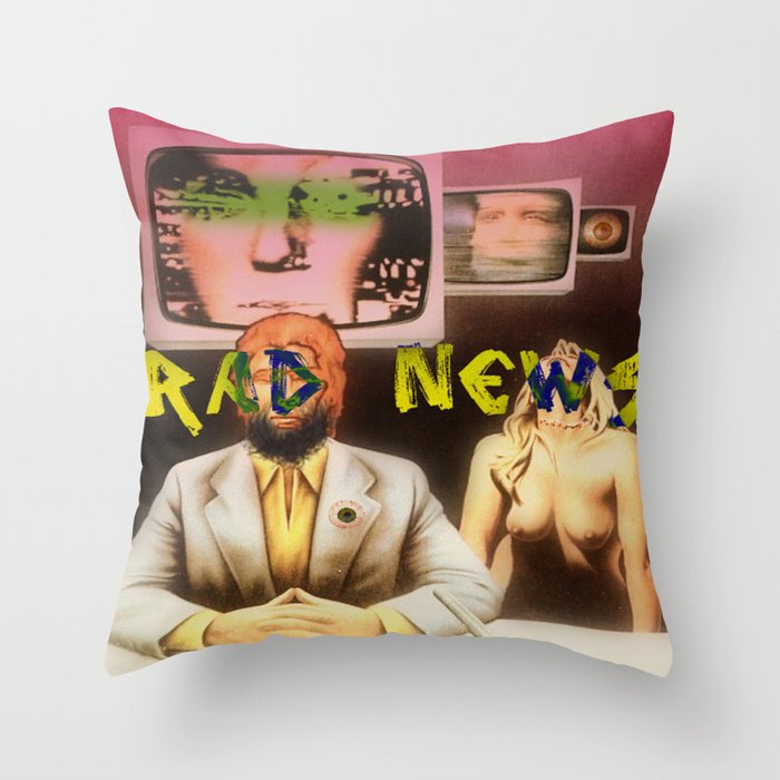 RAD NEWS Throw Pillow