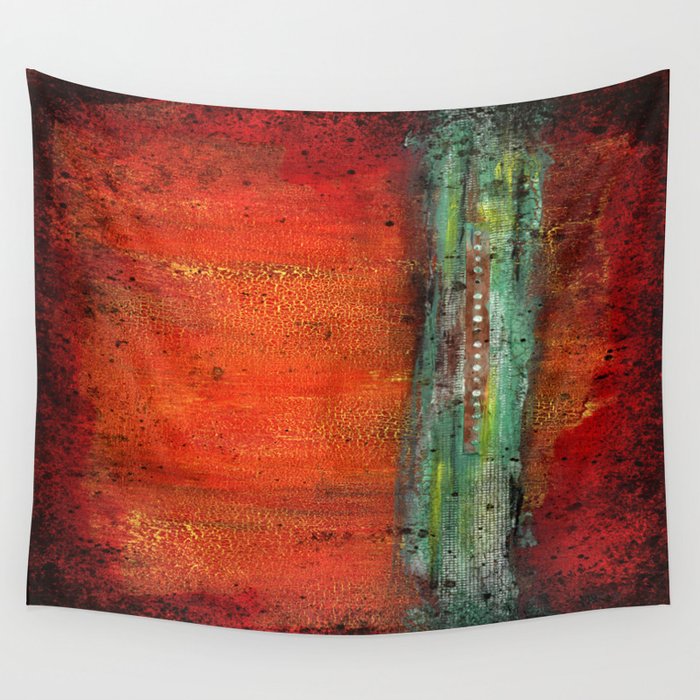 Abstract Copper Wall Tapestry