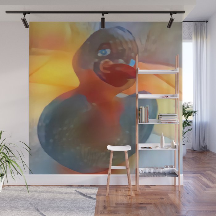 Portrait Of A Rubber Duck Wall Mural By Dkrueger Society6