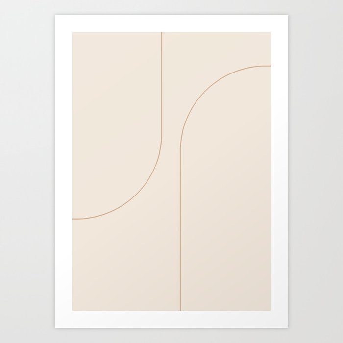 Modern Minimal Line Abstract XXXIII Art Print