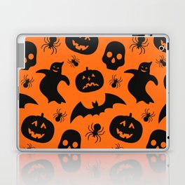 Halloween Spooky Trick-Or-Treat Orange & Black Laptop Skin