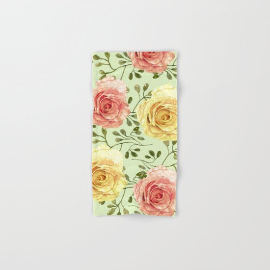 Watercolor Roses #6 Hand & Bath Towel
