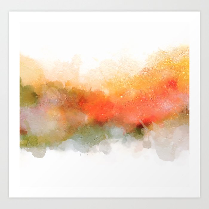 Soft Marigold Pastel Abstract Art Print By Artaddiction45 Society6