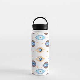 Greek evil eye pattern Water Bottle