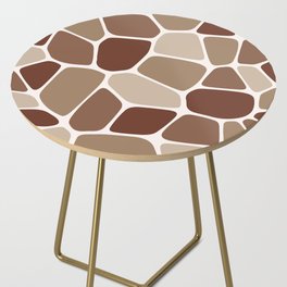 Abstract Shapes 207 in Terracotta and Beige Side Table