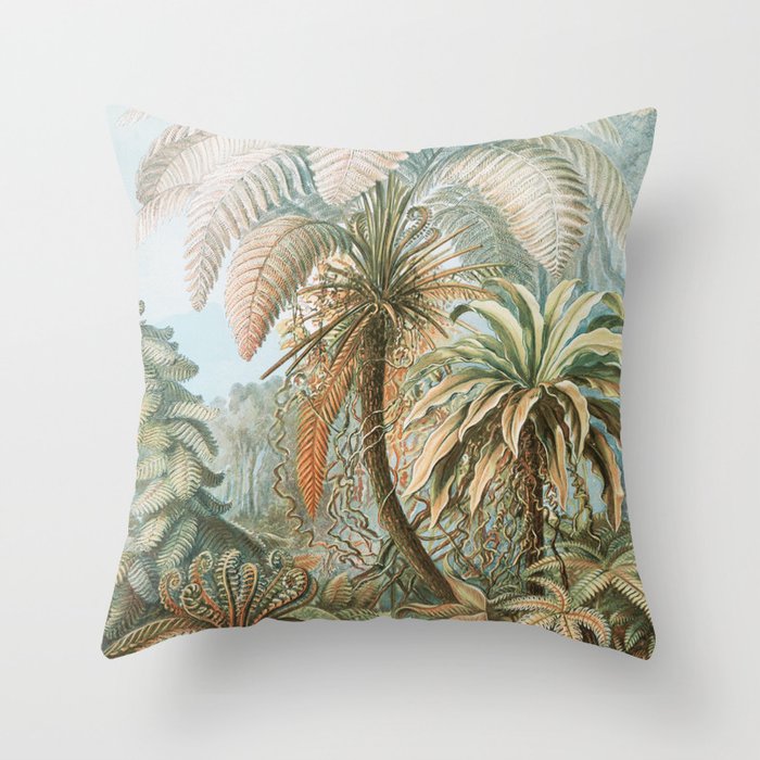Vintage Palm Tree Throw Pillow