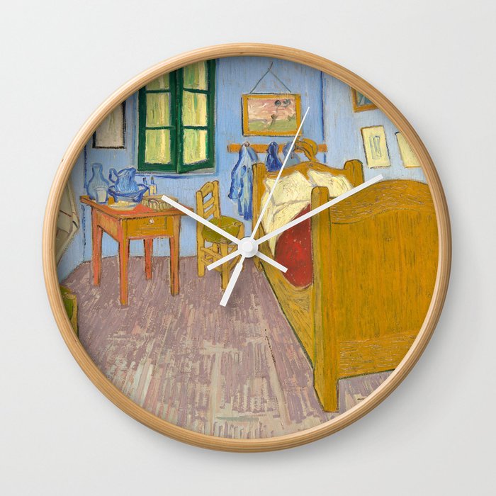Van Gogh Bedroom In Arles Painting Wall Clock By Fineearthprints
