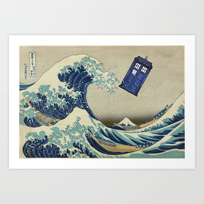 The Great Wave Doctor Who Art Print