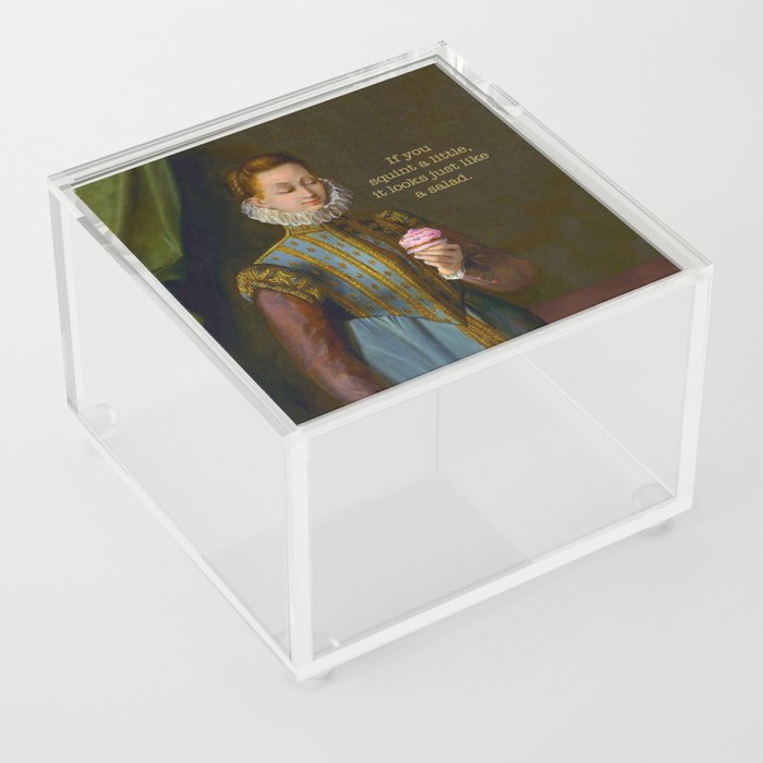 If you squint, it looks just like a salad. Acrylic Box