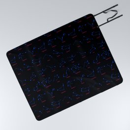 12 Zodiac signs astrology astrological constellations symbols Picnic Blanket