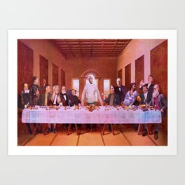 The last supper, Albert Einstein Art Print