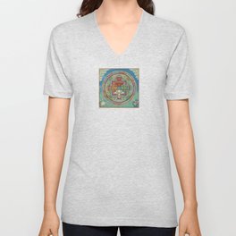 Tibetan Mandala V Neck T Shirt