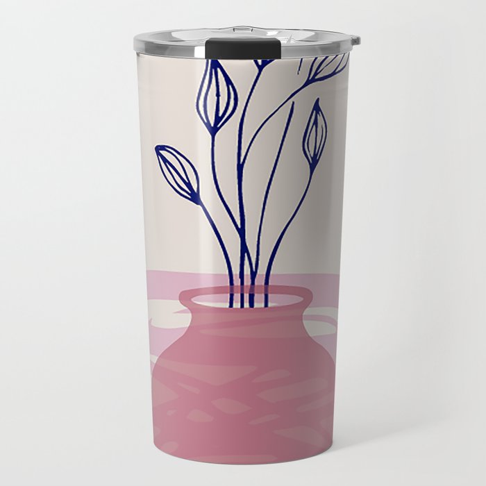 Flower Vase Abstract Travel Mug