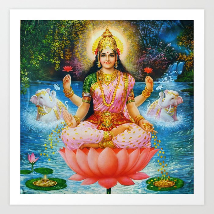 Goddess Lakshmi Hindu Art Print