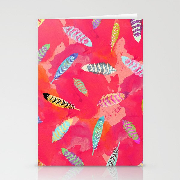 Sunset Feathers Stationery Cards