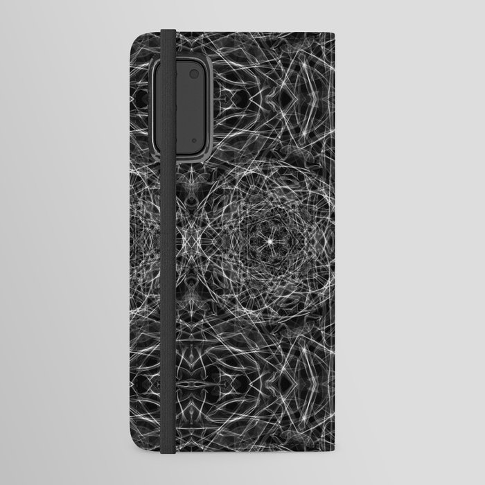 Liquid Light Series 23 ~ Grey Abstract Fractal Pattern Android Wallet Case