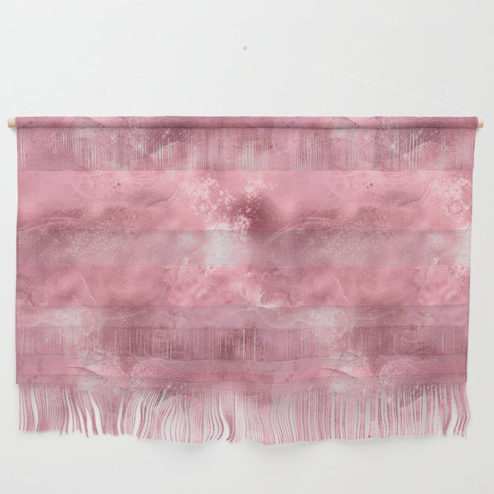Glam Pink Metallic Foil Texture Wall Hanging