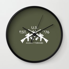 M4 Assault Rifles - U.S. Est. 1776 Wall Clock
