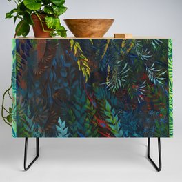 "Yellow Cascade Yellow leaves" Credenza