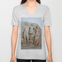 Augustus and Victory Sebastion Relief Classical Art V Neck T Shirt