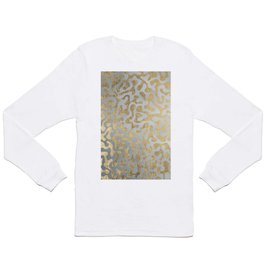 Modern elegant abstract faux gold silver pattern Long Sleeve T-shirt