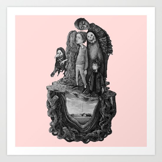skate famaly Art Print