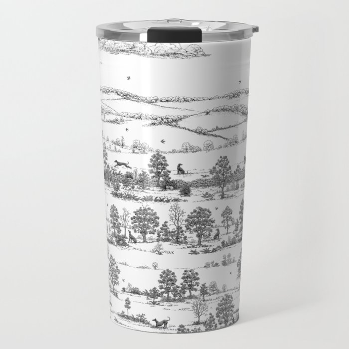 GREYHOUND TOILE LANDSCAPE  drawing Travel Mug