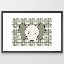 dollar bills Framed Art Print