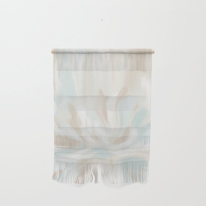 Pastel Pink and Blue Abstract Florals  Wall Hanging