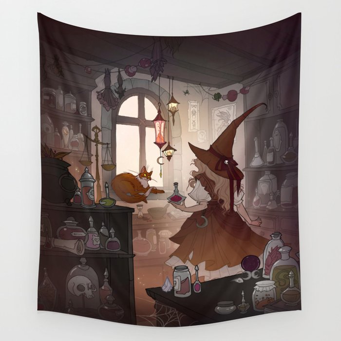 Apothecary Witch Wall Tapestry