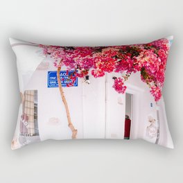 Flower Restaurant in Mykonos, Greece Rectangular Pillow