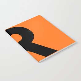 Letter R (Black & Orange) Notebook