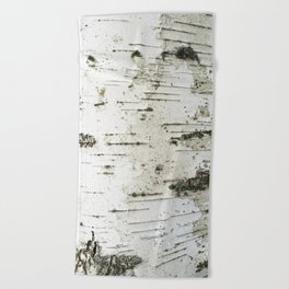 Birch bark pattern Beach Towel