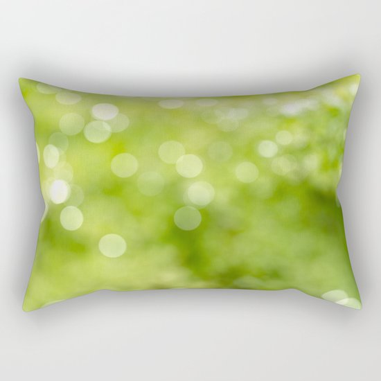 green bokeh Rectangular Pillow