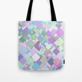 Multicolored Pastel Squares Tote Bag