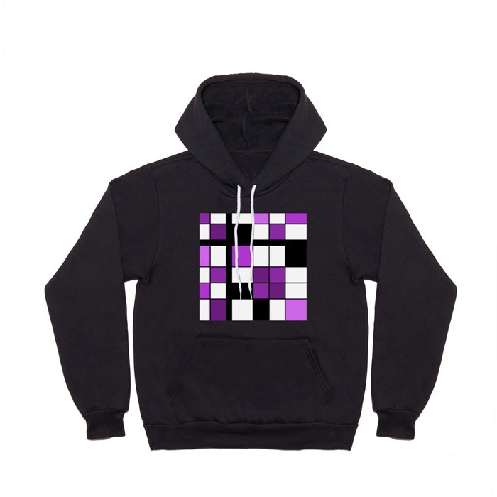 De Stijl Style Geometrical Art Purple Hoody