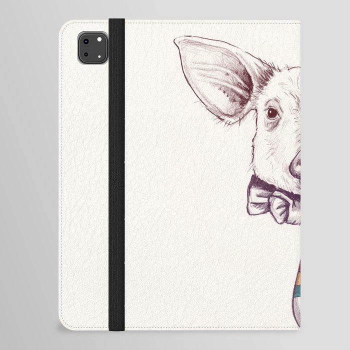 Pig and scarf iPad Folio Case