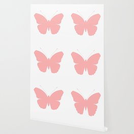 Pink Butterfly Design Wallpaper