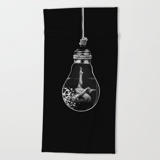 Black and Light Beach Towel